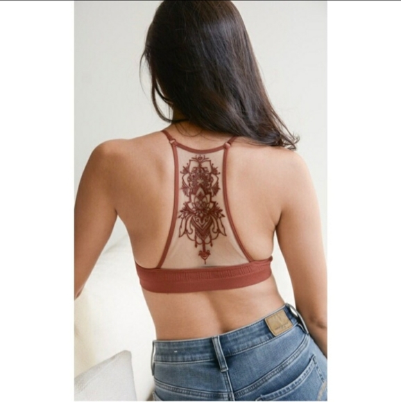 Other - Tattoo illusion bralette in rust size medium large